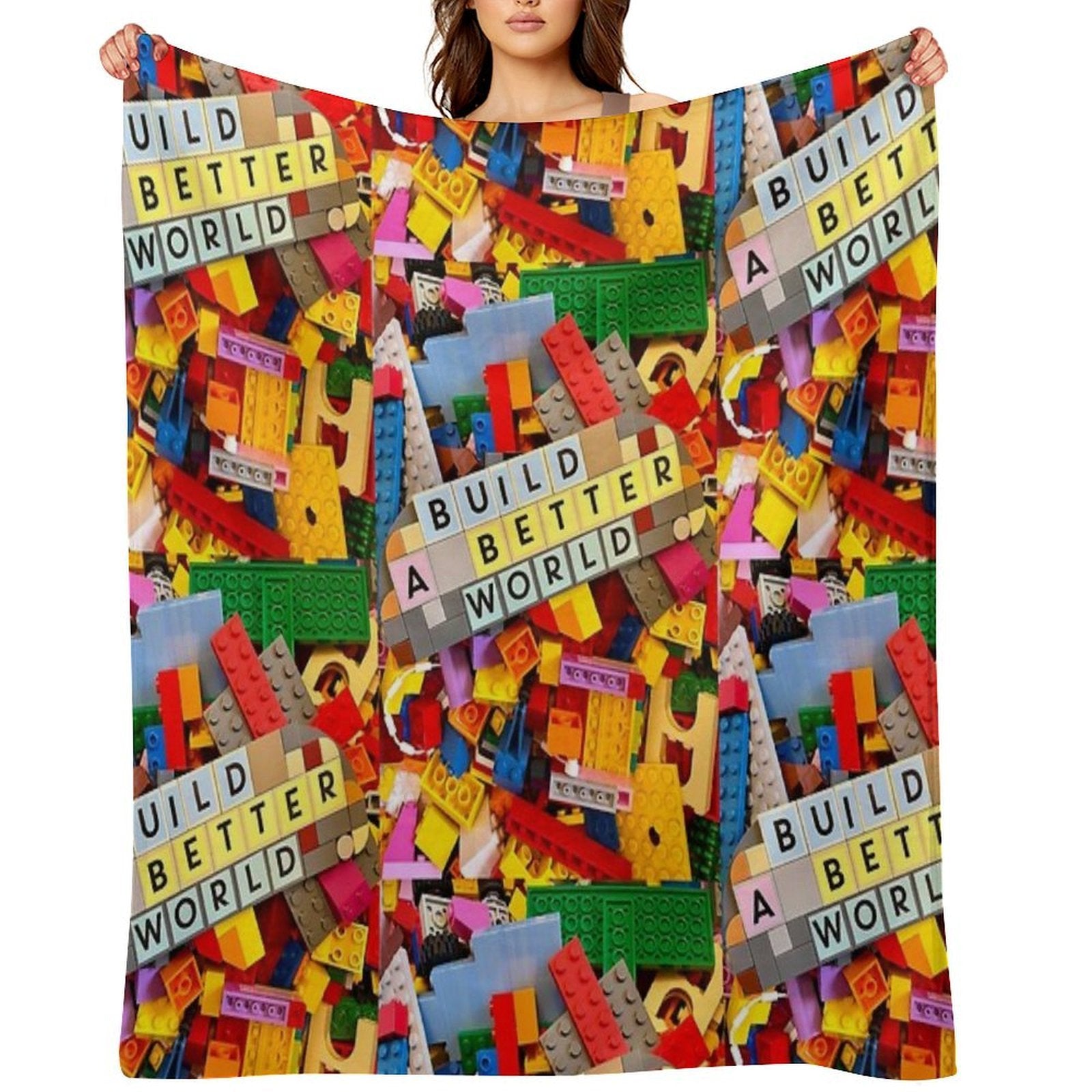 Build A Better World Plush Throw Blanket