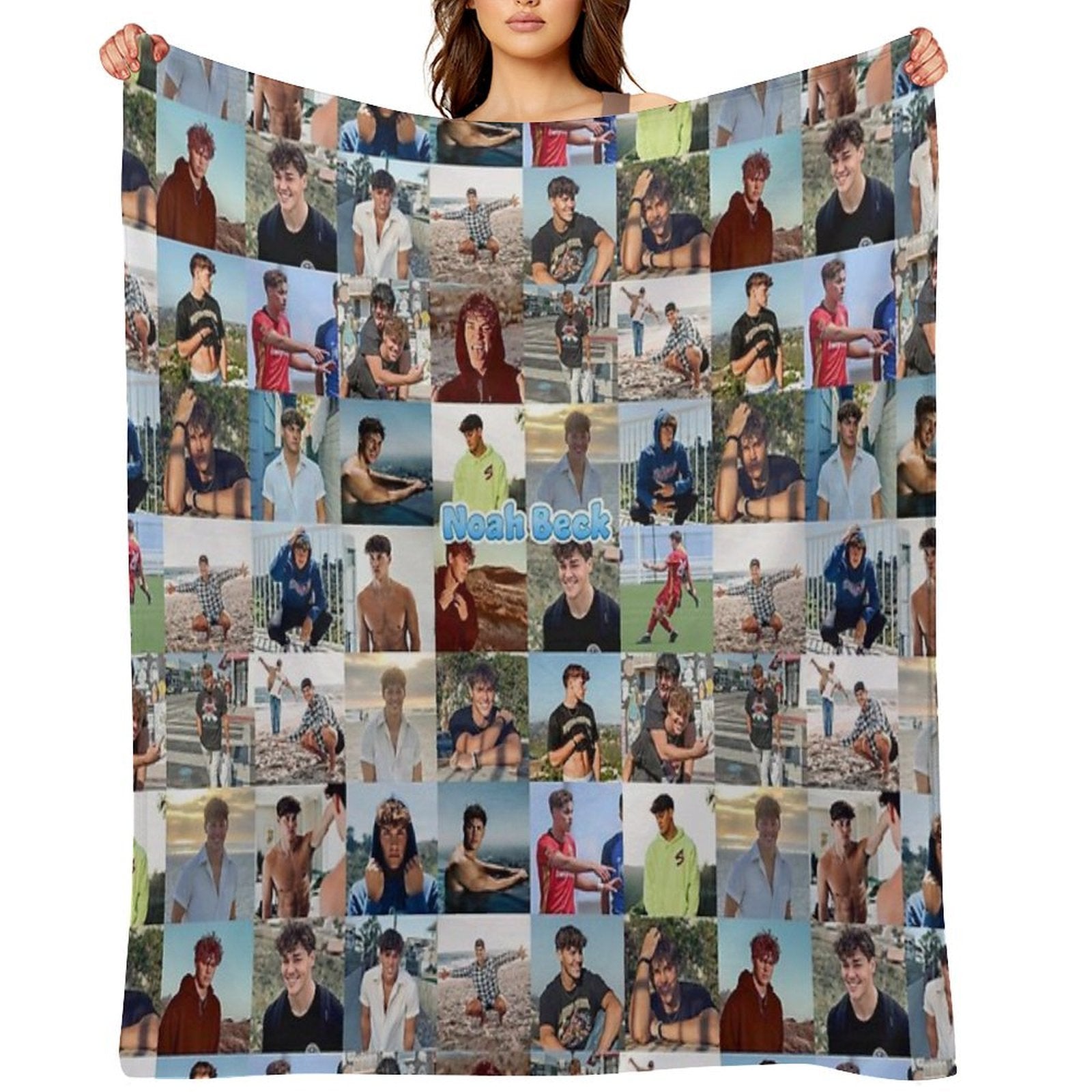 Noah Beck Collage Sustainable Throw Blanket