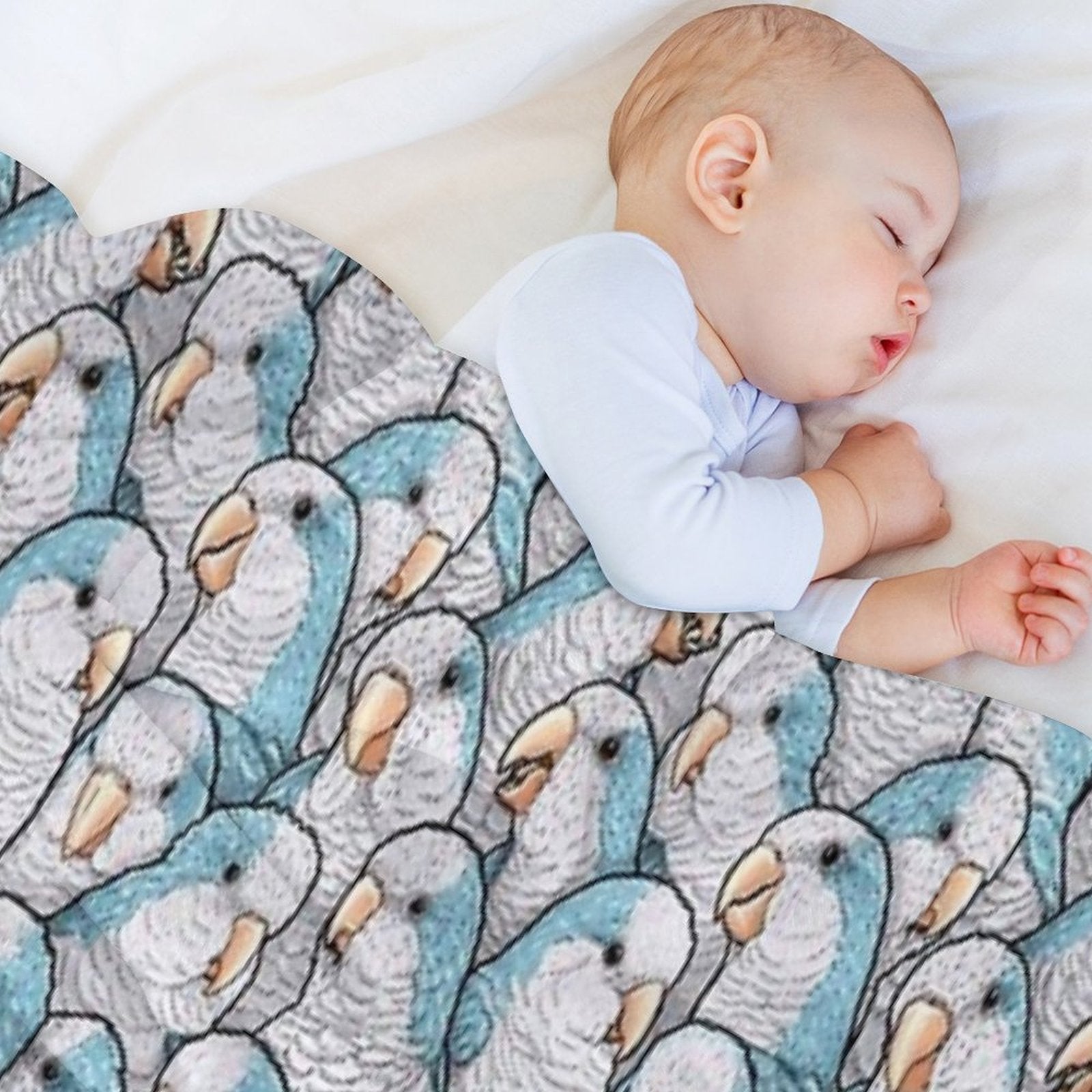Blue Quaker Monk Parakeets All-season Throw Blanket