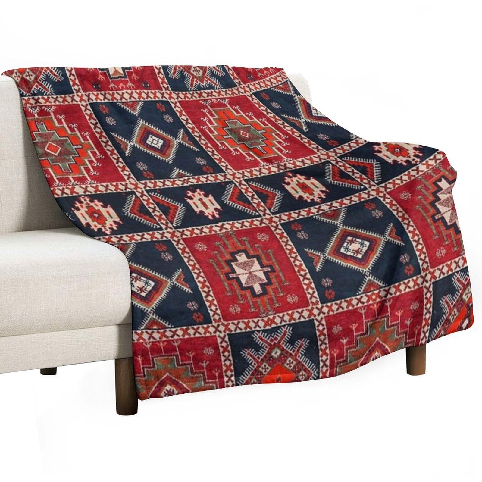 Bohemian Artwork Plush Throw Blanket