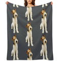 Wire Fox Terrier Head Tilt Eco-conscious Throw Blanket