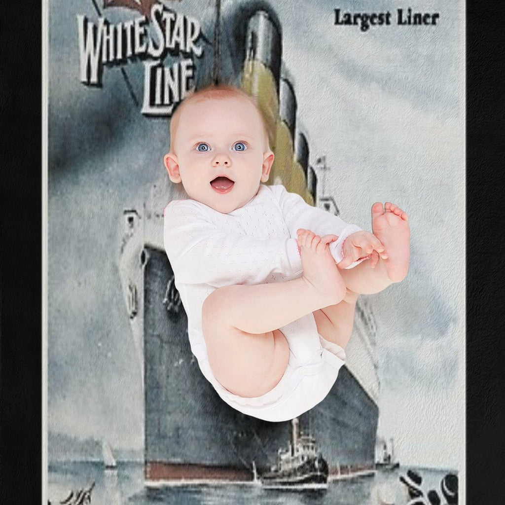 Titanic - Vintage Poster Eco-conscious Throw Blanket