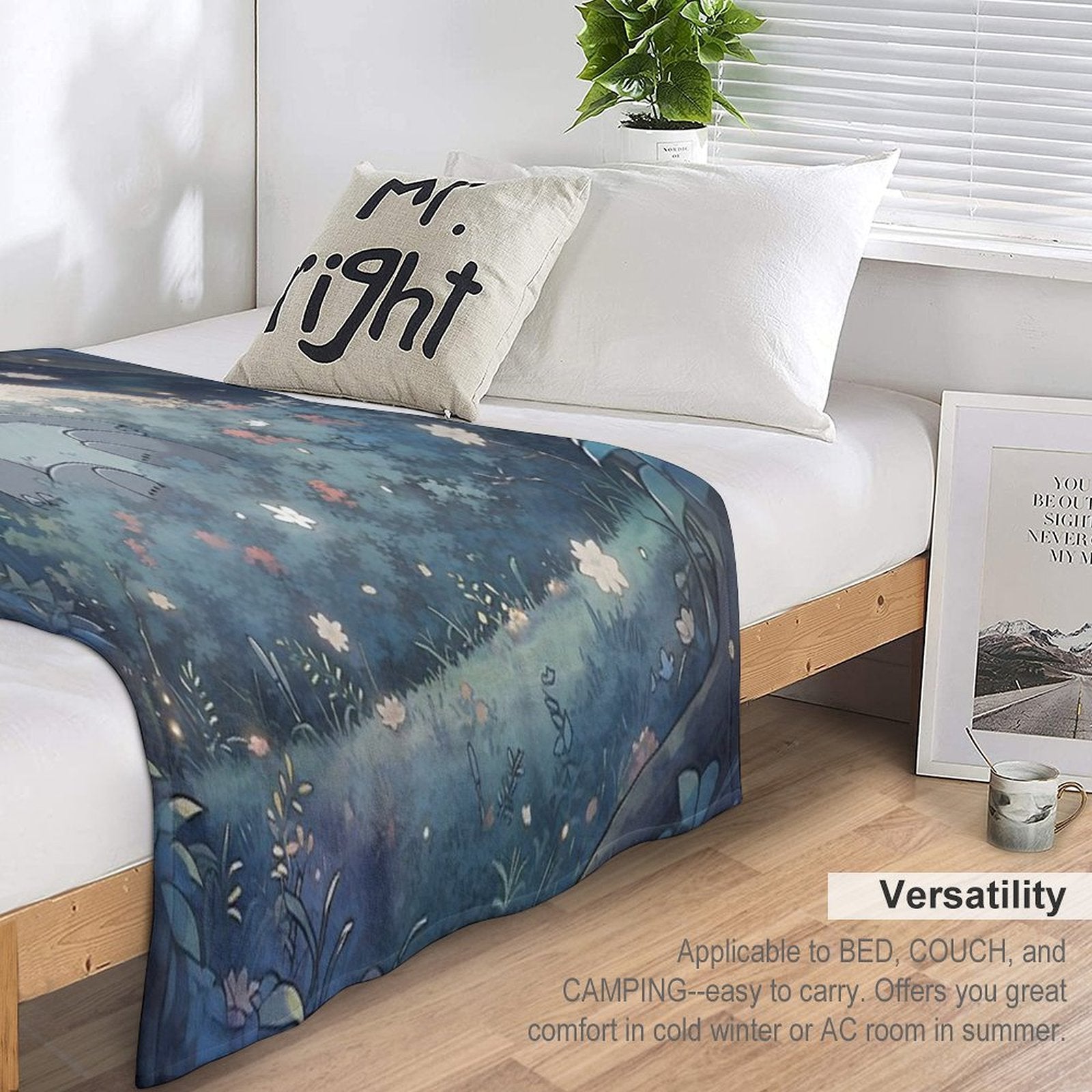 Explore The Enchanting World of My Neighbor Totoro XI Original Art And Illustrations Online Sustainable Throw Blanket