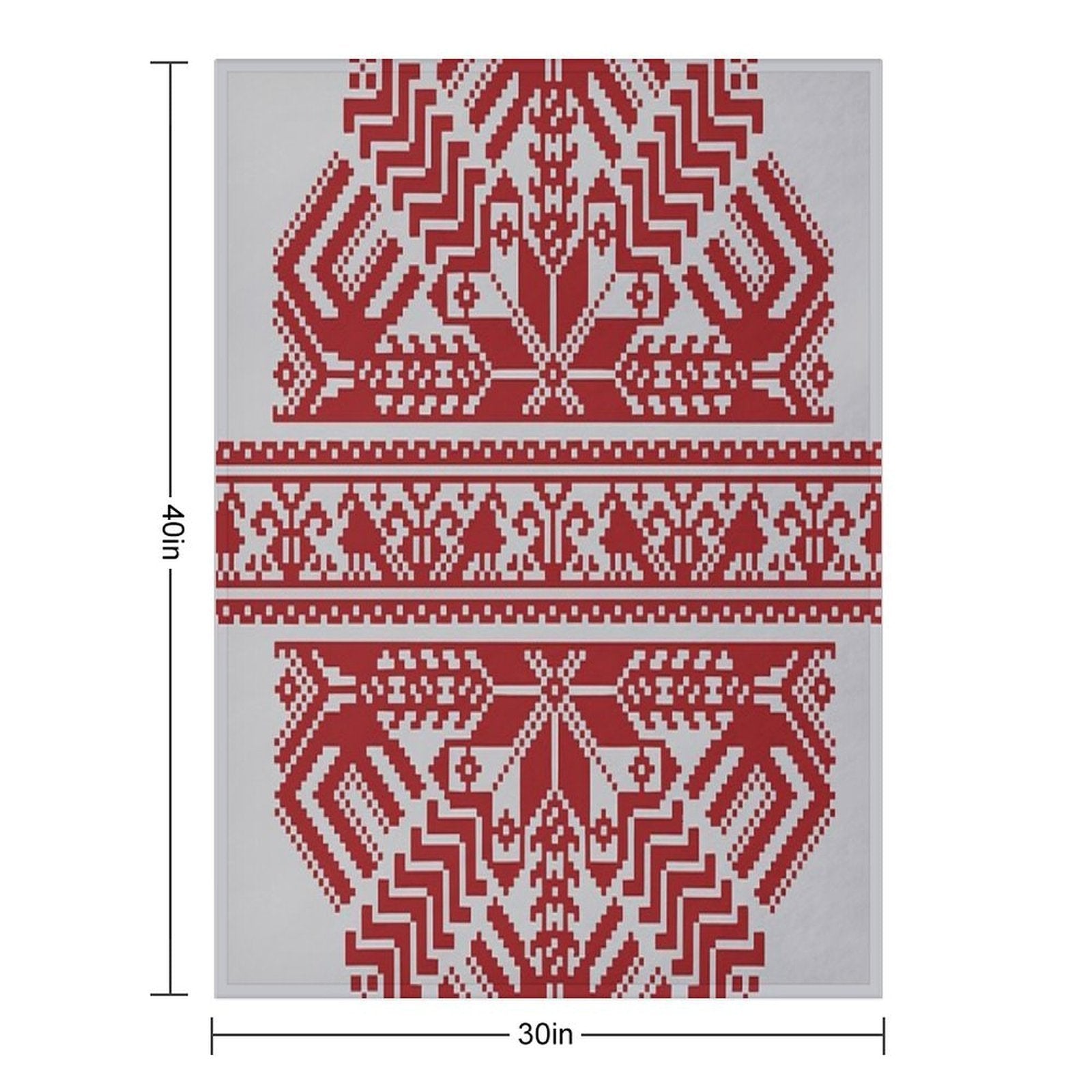 Baltic Traditional Ornament. Latvian Eco-conscious Throw Blanket