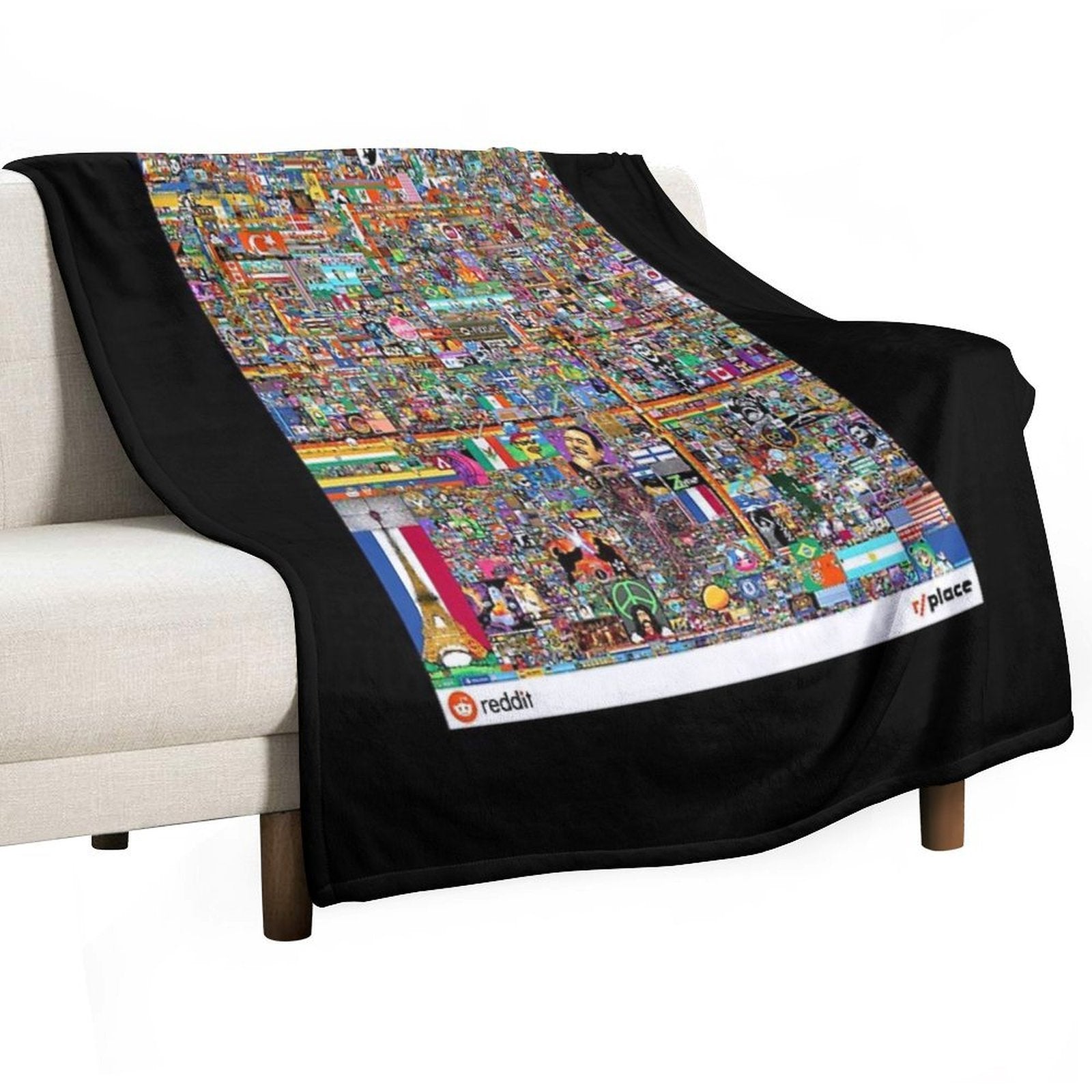 Rplace - Reddit Digital Art - 2022 Sustainable Throw Blanket
