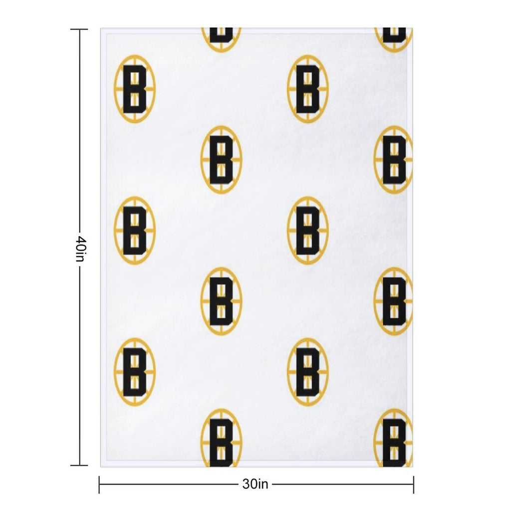 Boston Hockey Easy Care Throw Blanket