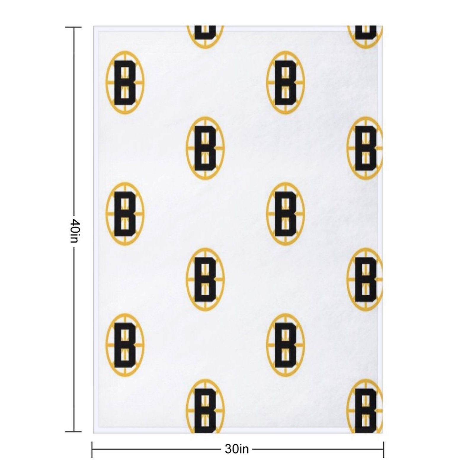 Boston Hockey Easy Care Throw Blanket