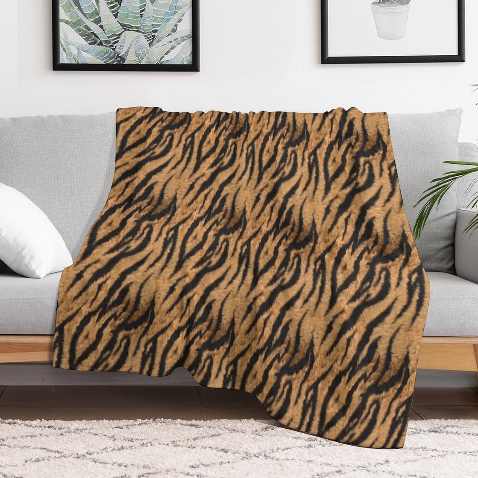 Tiger Skin Gift-ready Throw Blanket