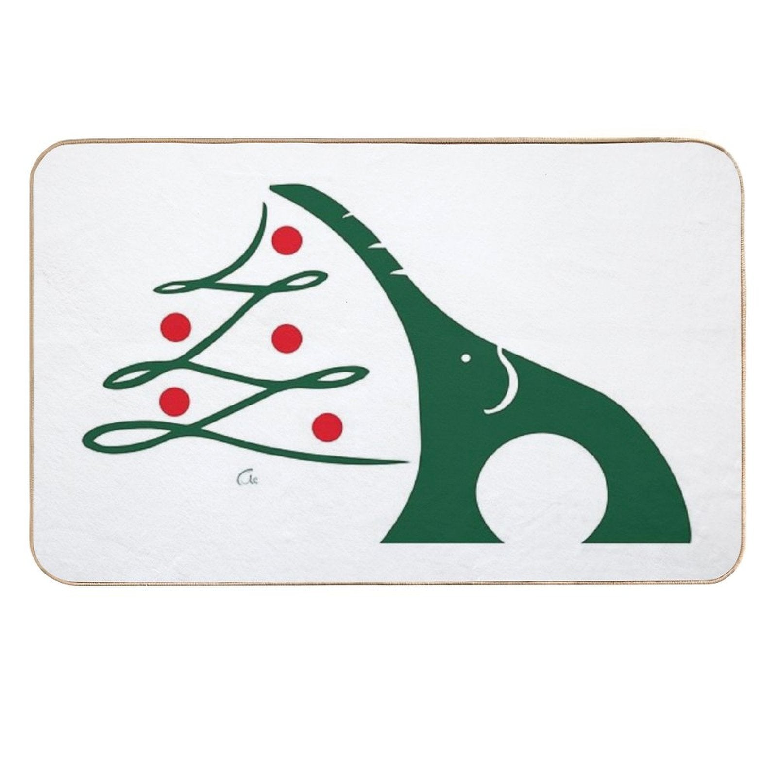 Elephant Christmas 1  Odorless Bath Mat
