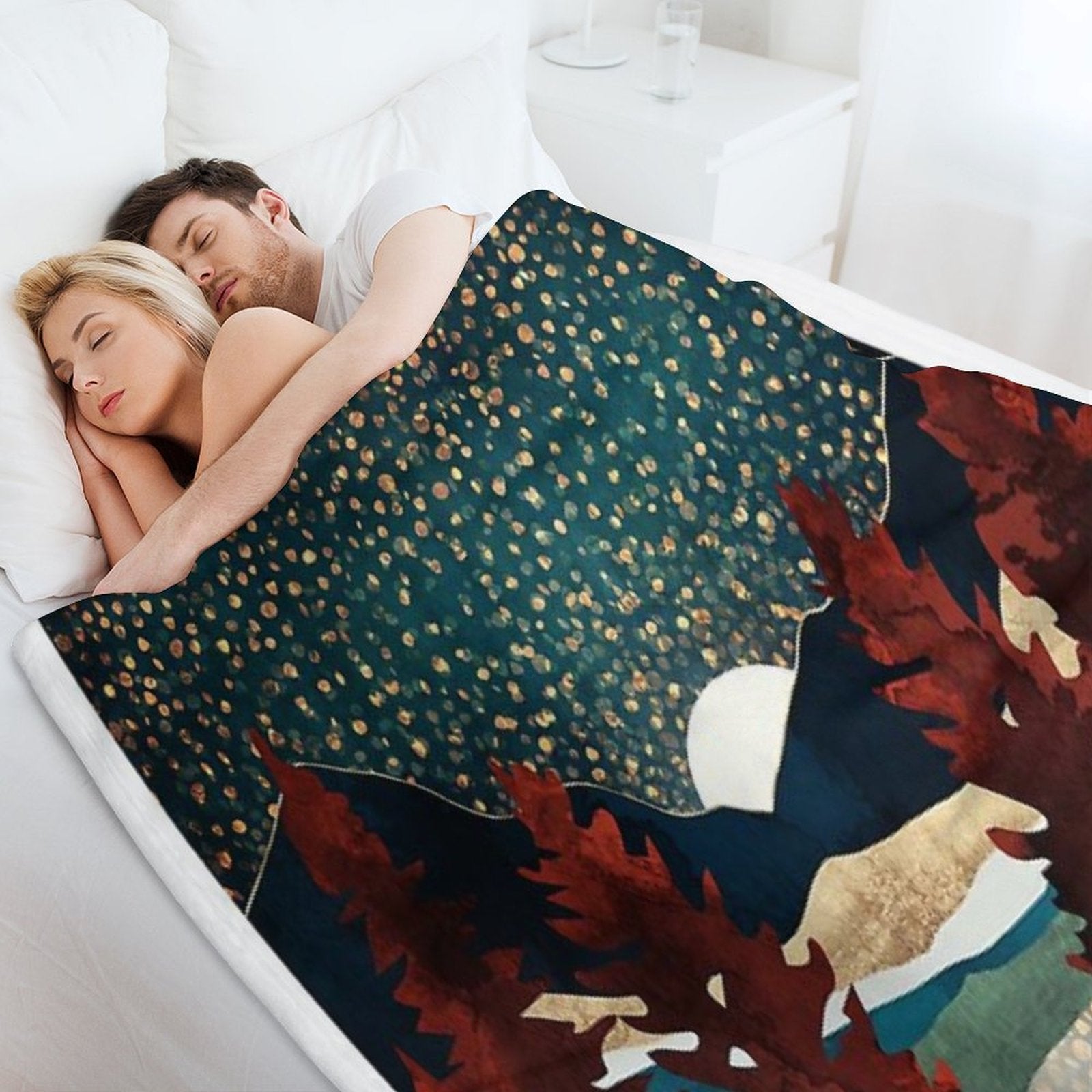 Star Sky Reflection Travel-friendly Throw Blanket