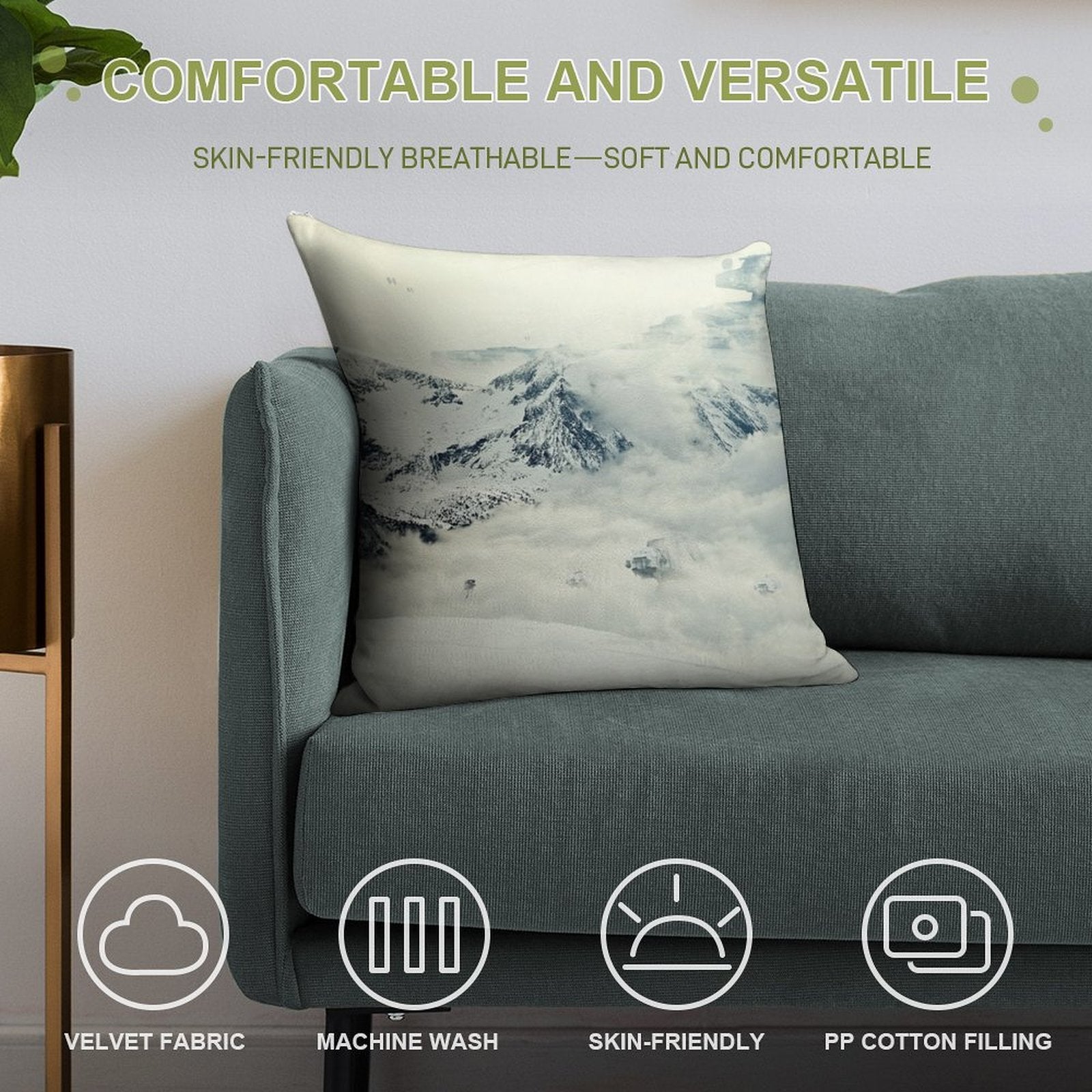 Frozen Planet Soft Shrink-Resistant Throw Pillow