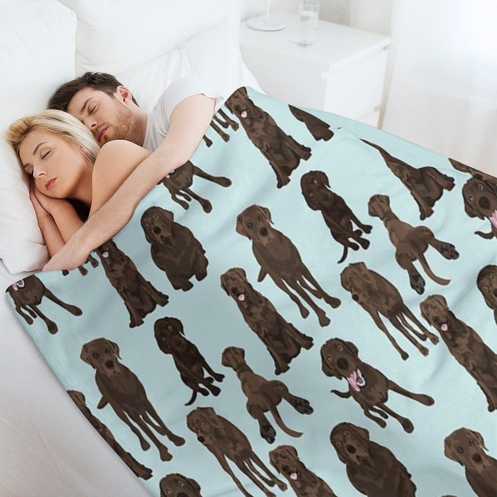 Chocolate Lab Quick-dry Throw Blanket