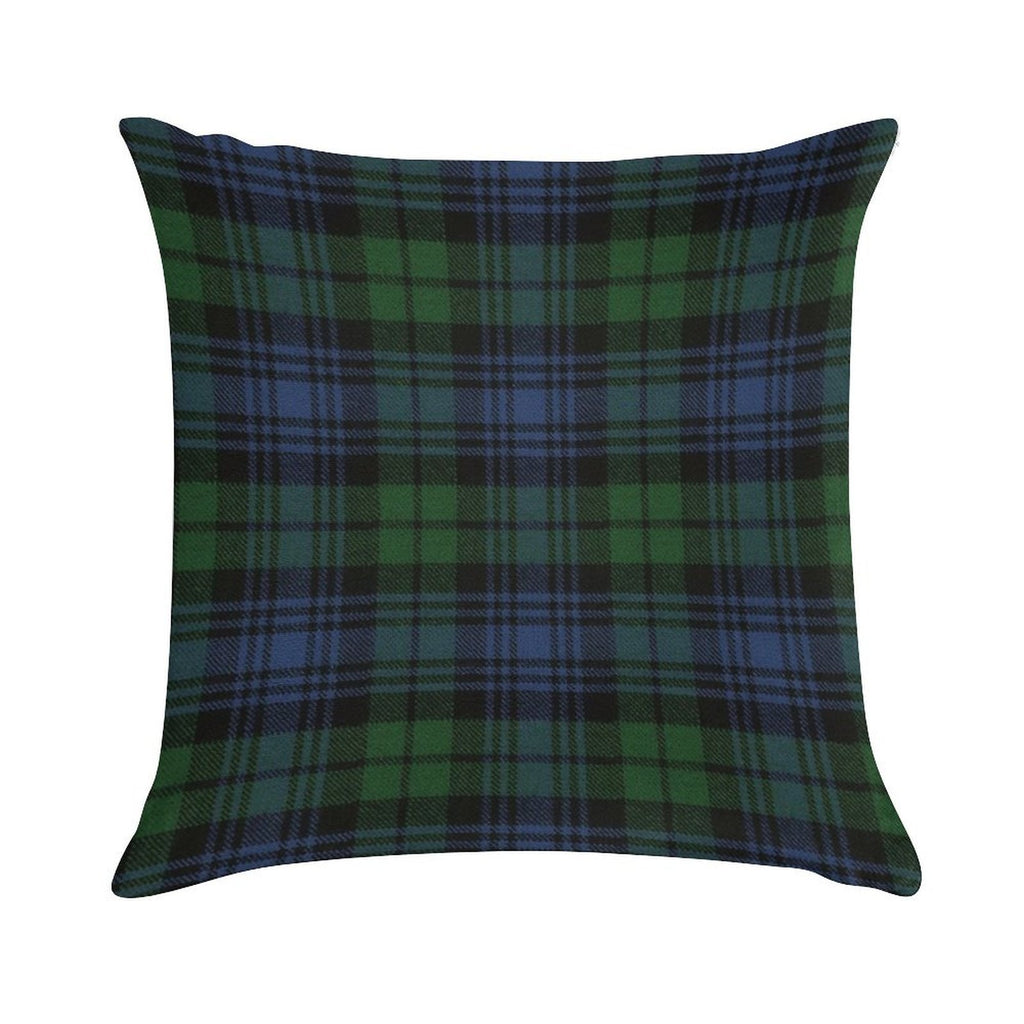 Black Watch Ancient  Original Scottish Tartan Soft High-Density Material Throw Pillow