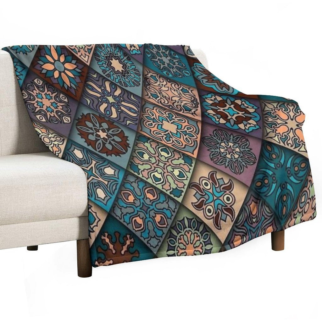 Abstract Style Velvety-soft Throw Blanket