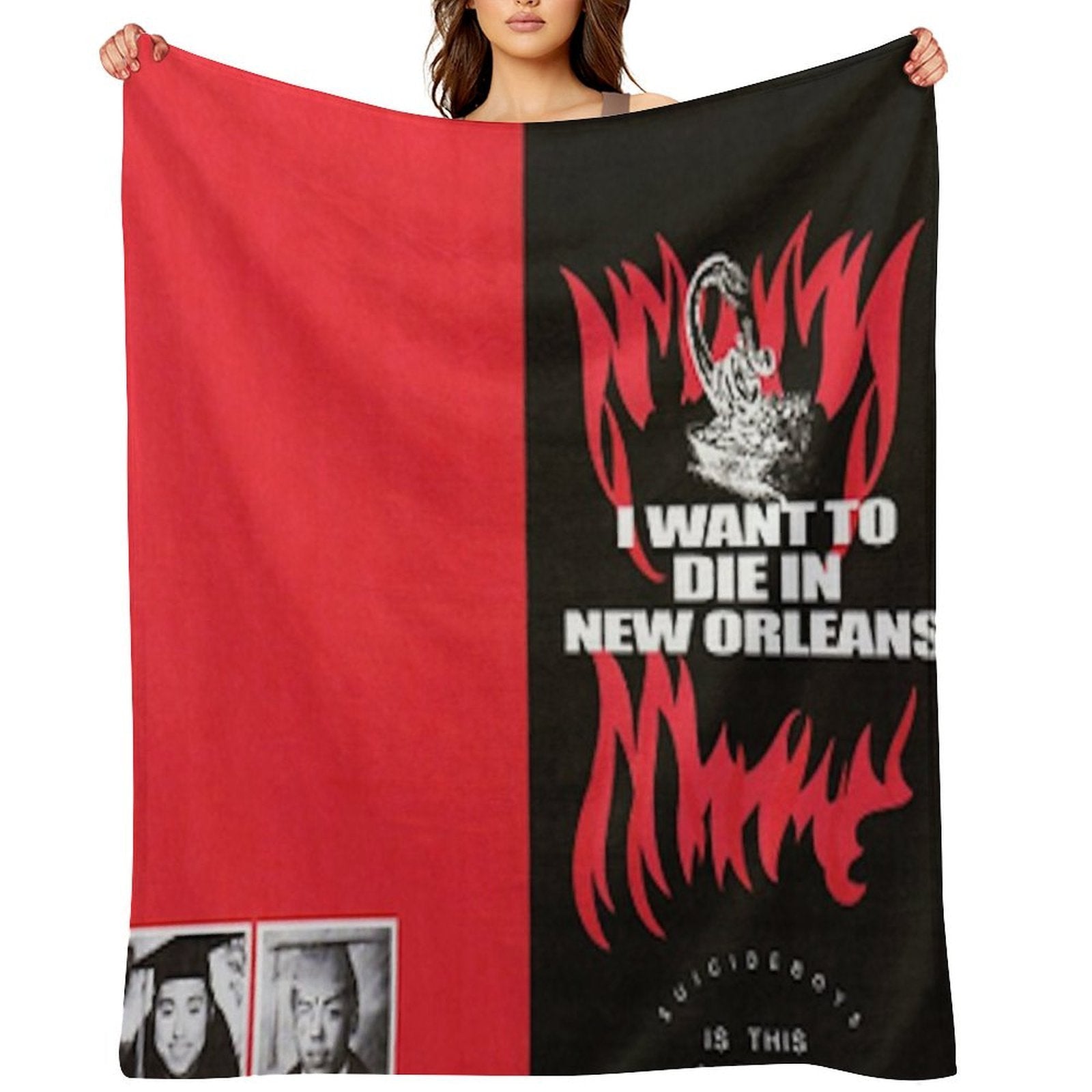IWANTTODIEINNEWORLEANS Compact Throw Blanket