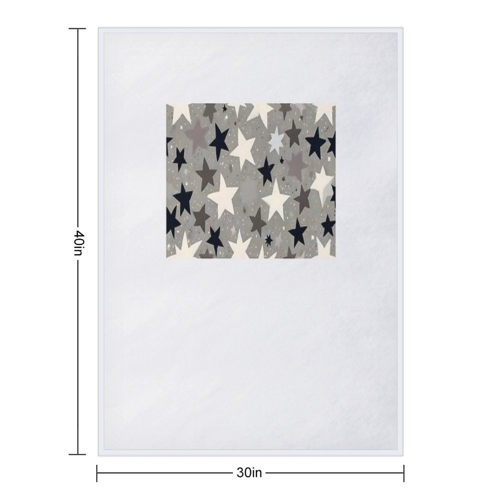 Seamless Pattern of Star All-season Throw Blanket