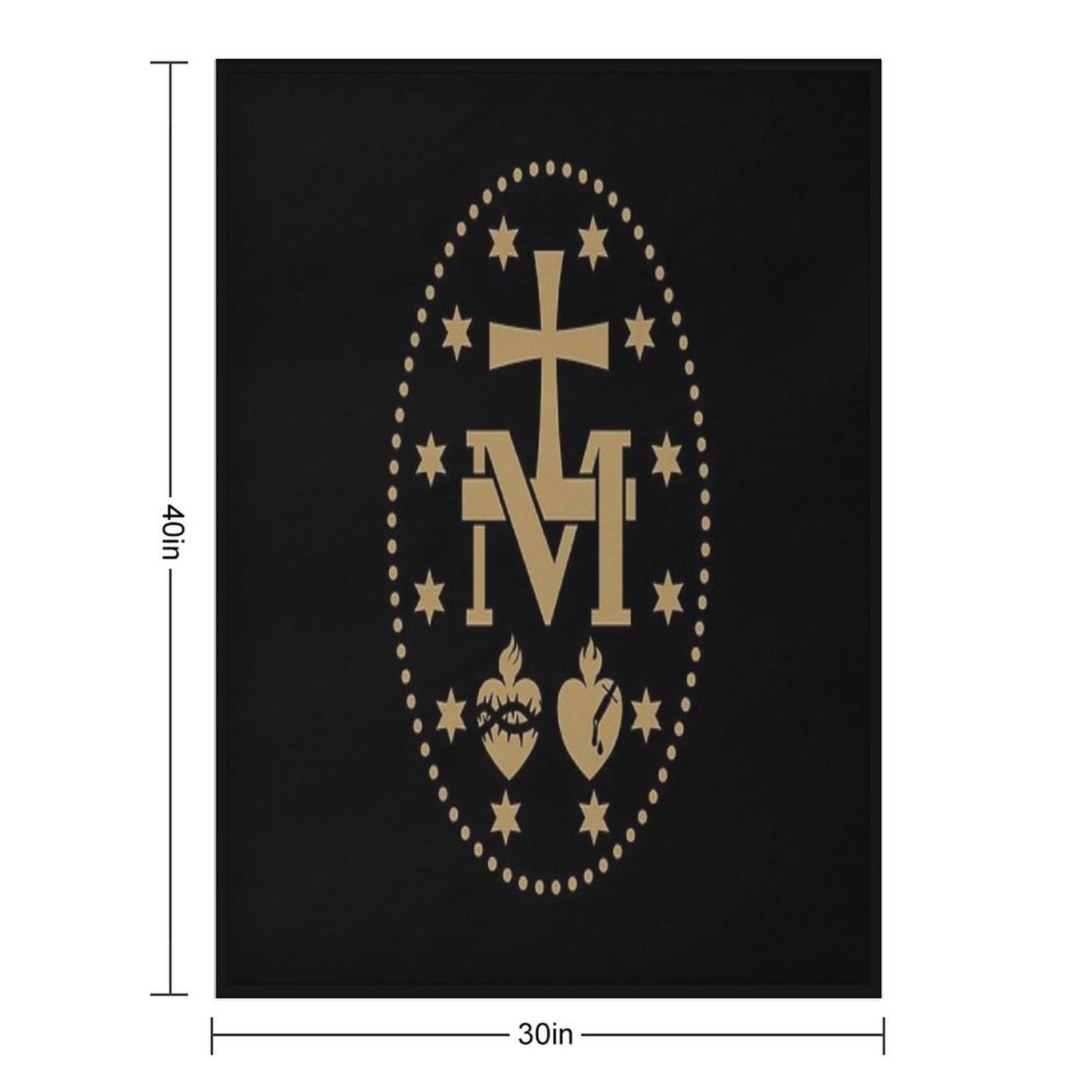 Miraculous Medal Virgin Mary Plush Throw Blanket