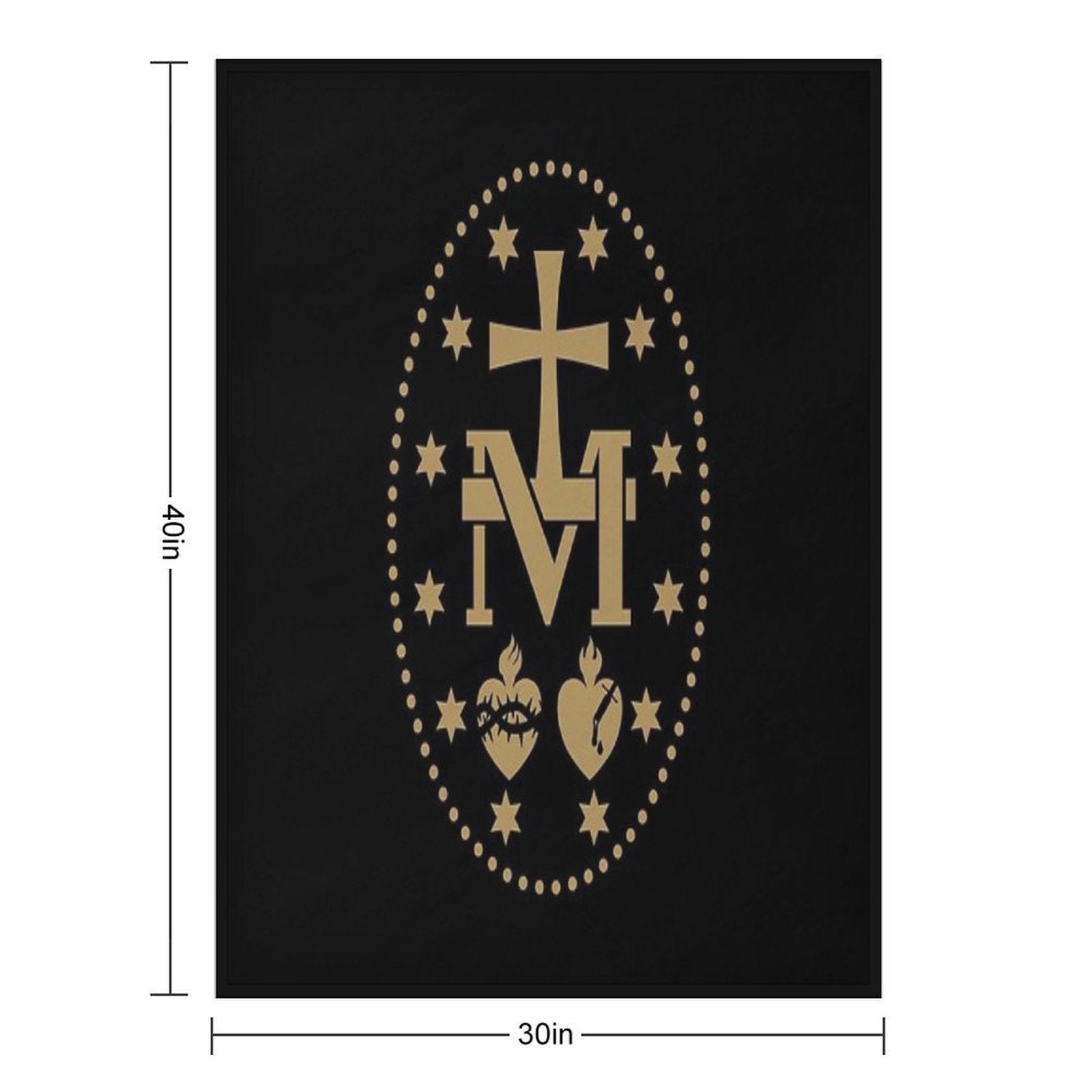 Miraculous Medal Virgin Mary Plush Throw Blanket
