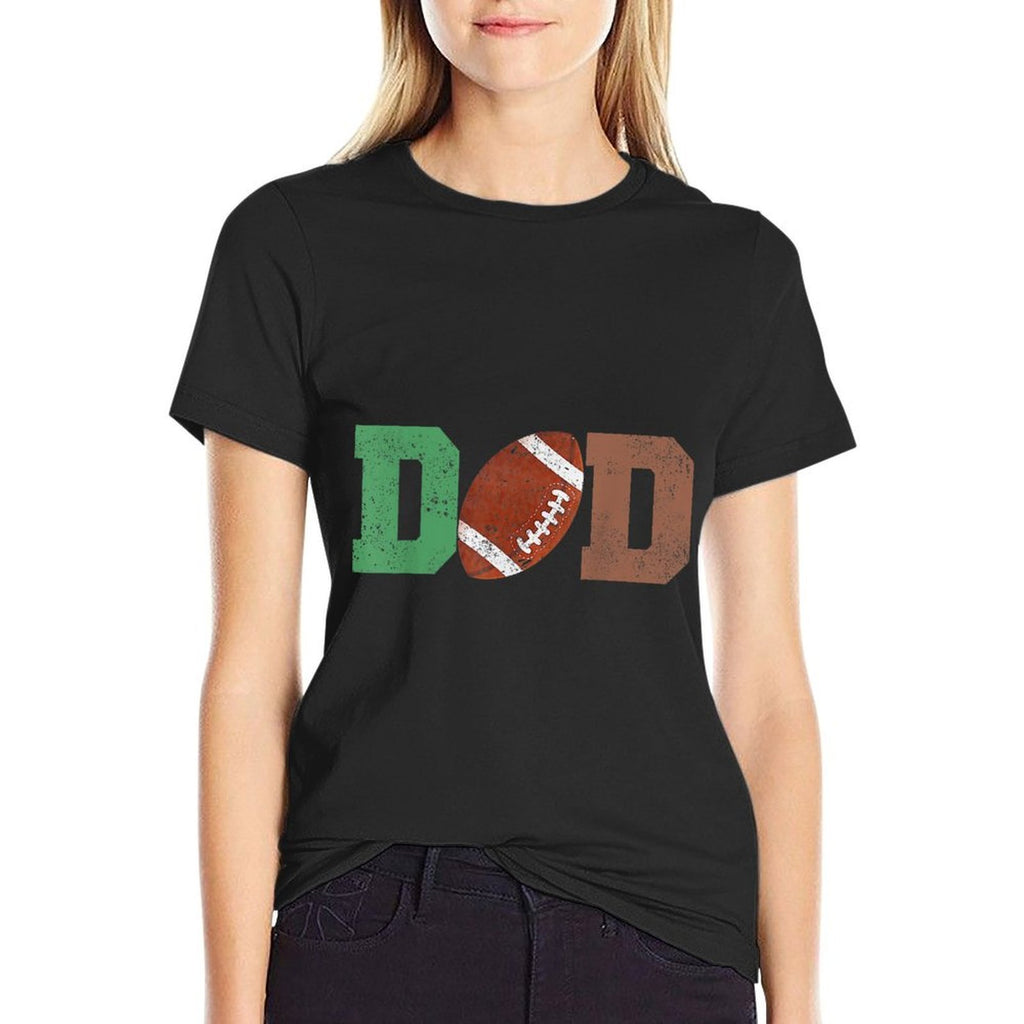 Dad of The 1 Year Old Football 1st Year Down Birthday Party Comfortable T-Shirt