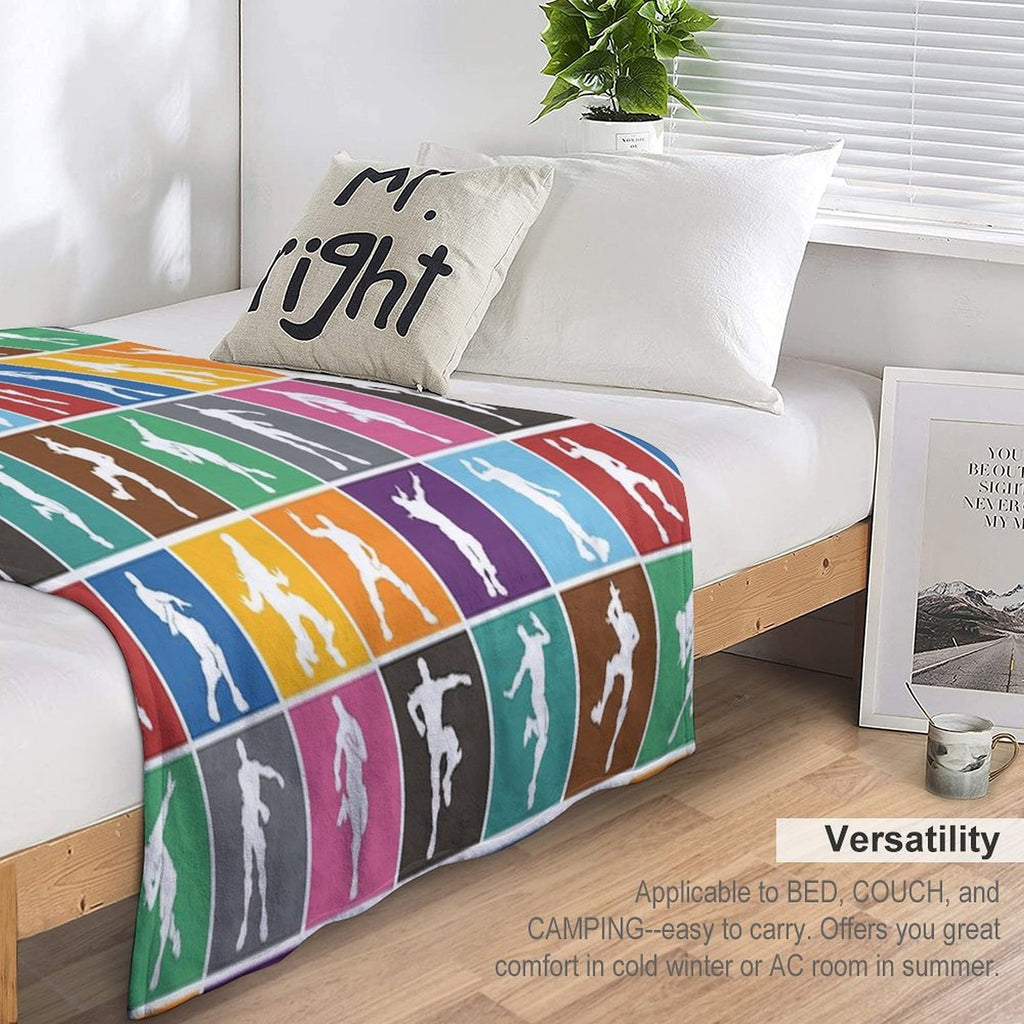 Battle Royale Victory Dance Rainbow Lattice Funny Easy Care Throw Blanket
