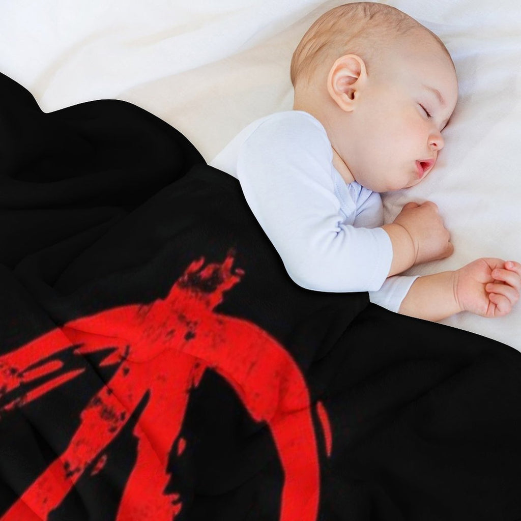 Anarchy Punk Hardcore Metal Symbol Eco-conscious Throw Blanket