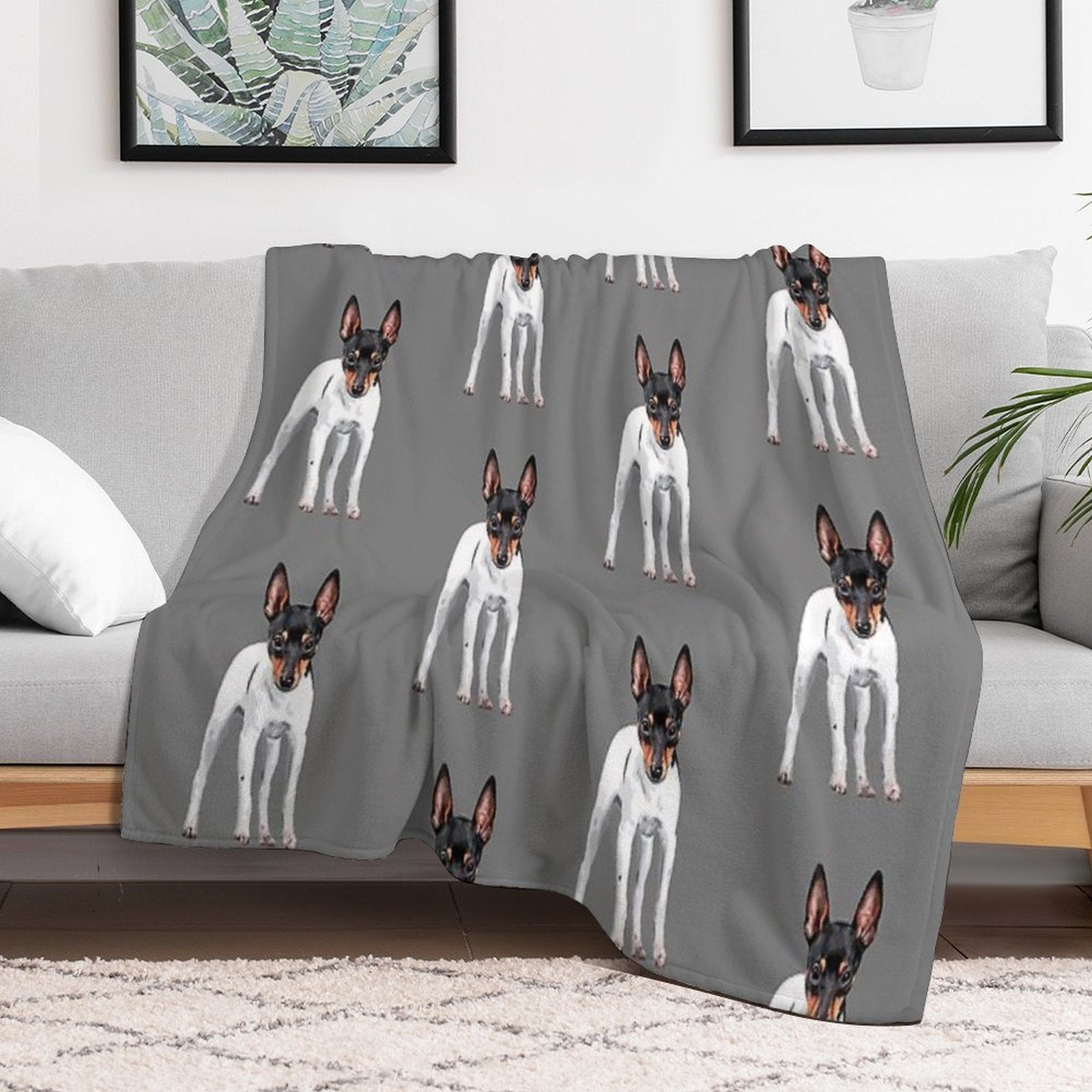 Toy Fox Terrier Versatility Throw Blanket