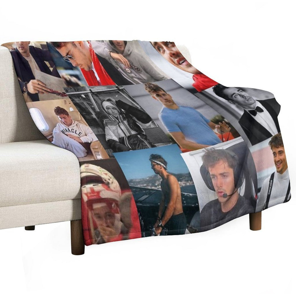 Charles Leclerc Picture Collage Premium Throw Blanket
