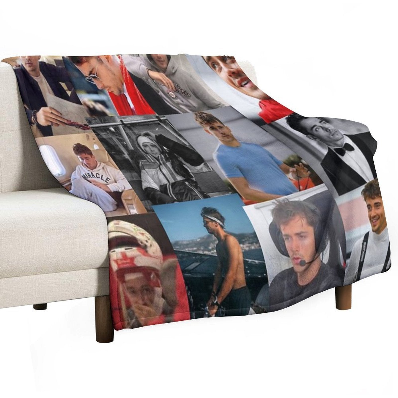 Charles Leclerc Picture Collage Premium Throw Blanket