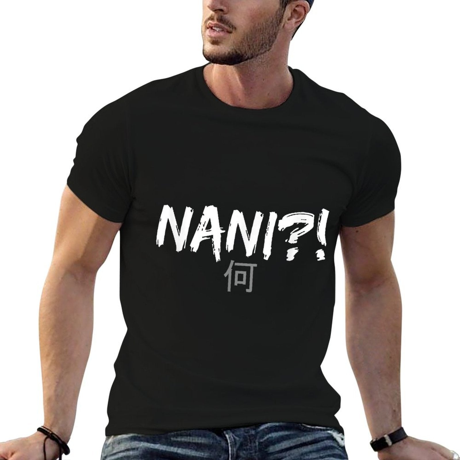 Nani! What Funny Omae Wa Meme  Rolled Sleeves T-Shirt
