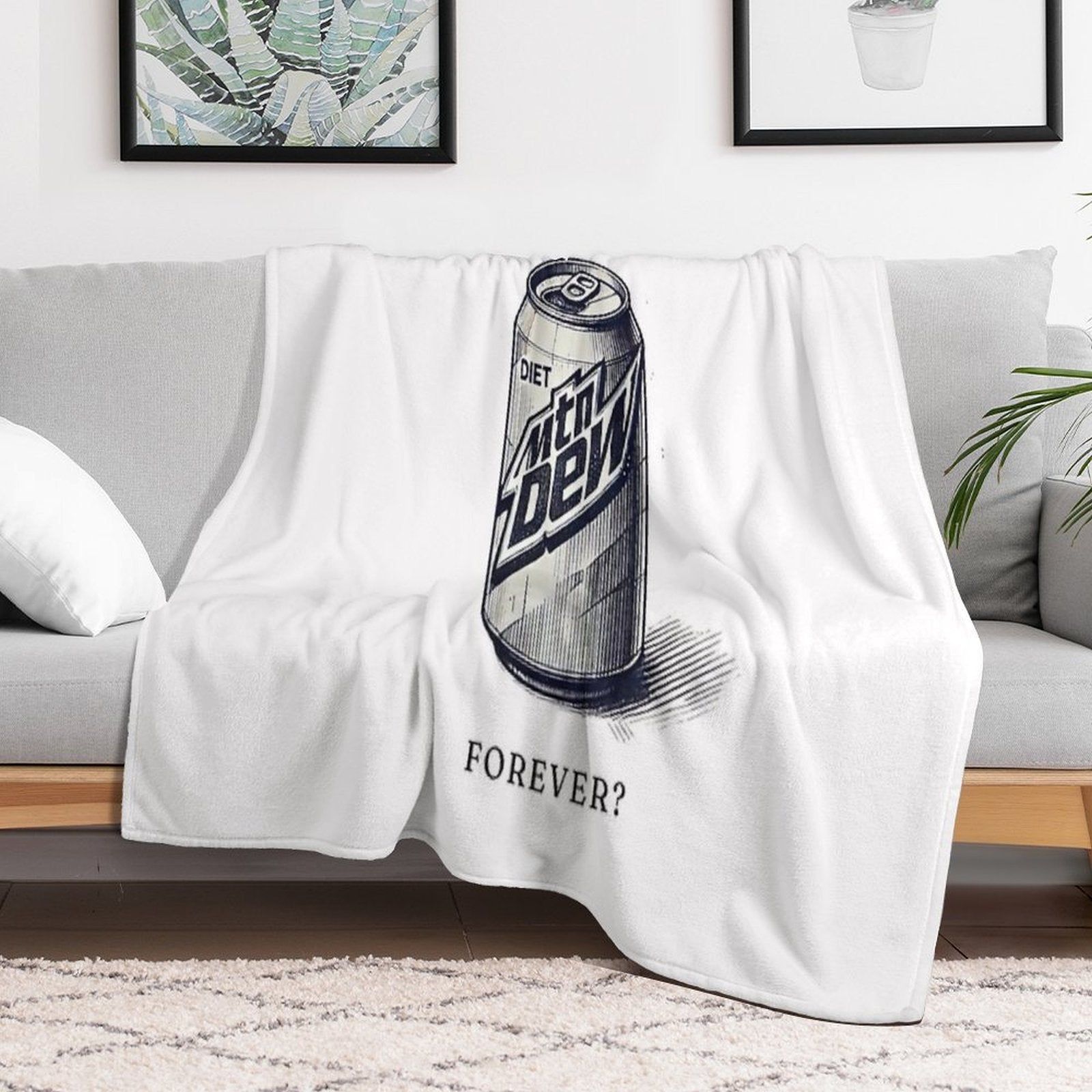 Diet Mountain Dew - Lana Del Ray Minimalist Print All-season Throw Blanket