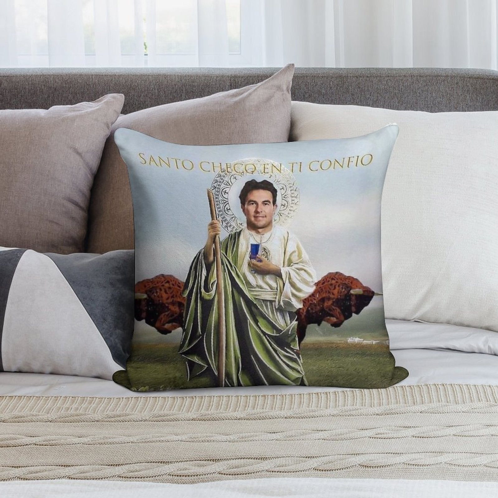 San Checo of The Tyres Soft Multiple Sizes Throw Pillow