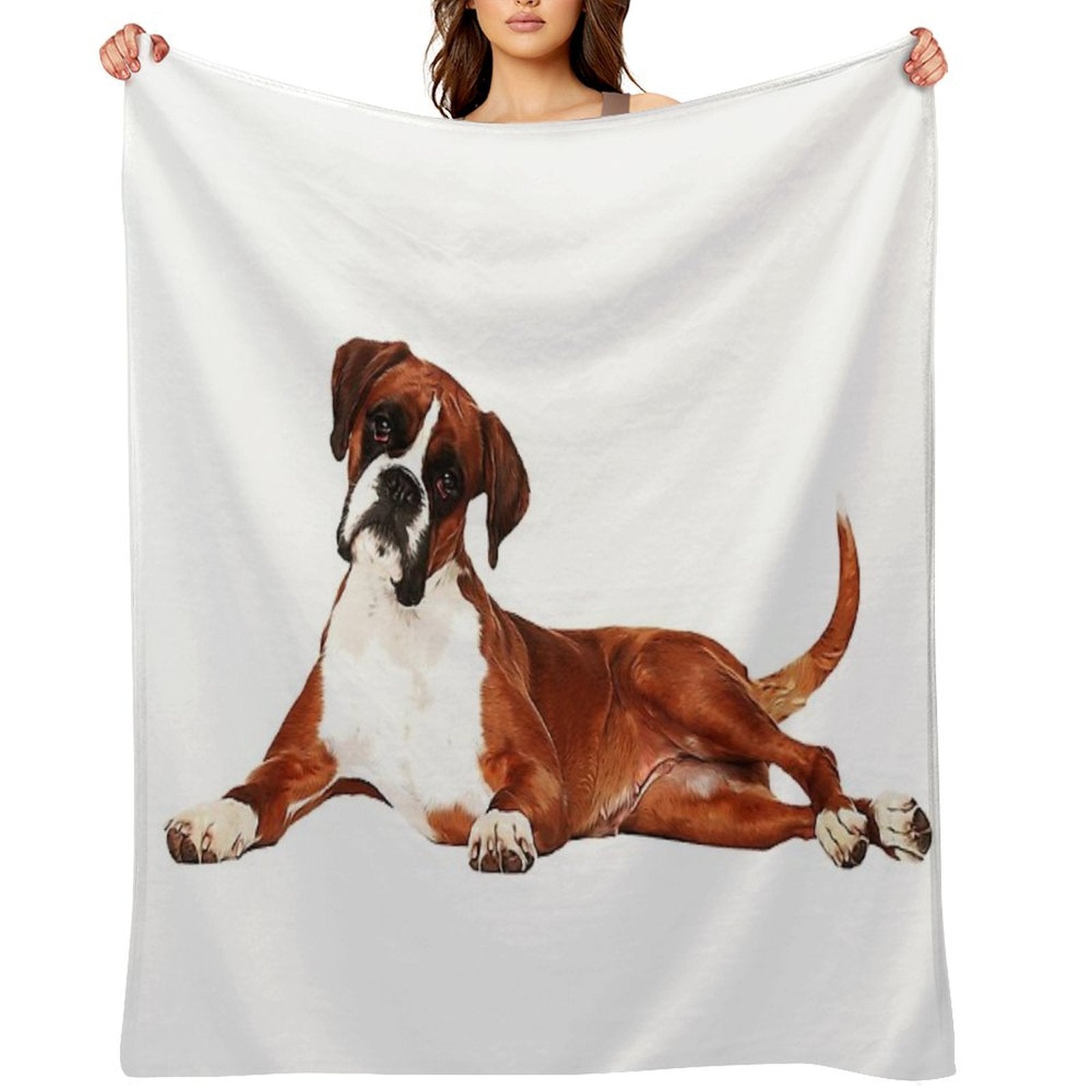 Adorable Boxer Dog Comfort Throw Blanket