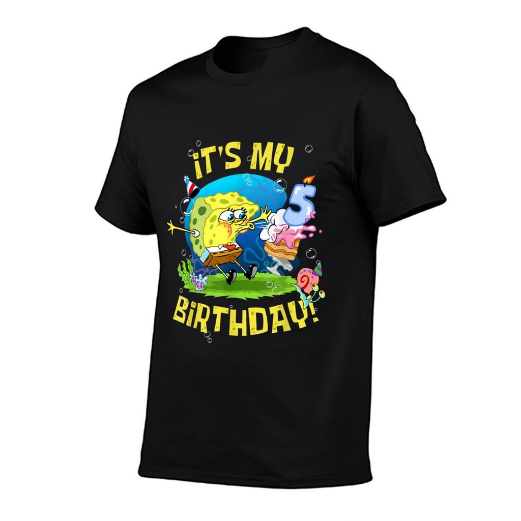 Mademark X SpongeBob SquarePants - Spongebob It's My 5th Birthday Cake B-Day Kids Spongebob  Easy-care T-Shirt