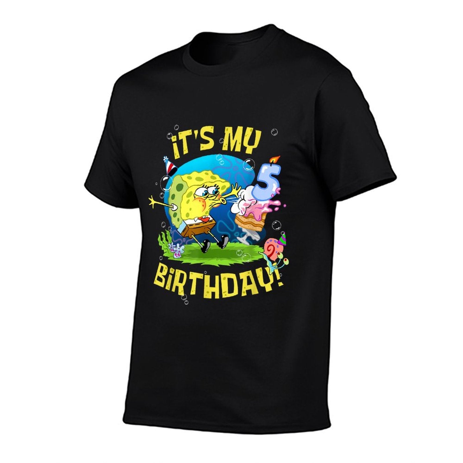 Mademark X SpongeBob SquarePants - Spongebob It's My 5th Birthday Cake B-Day Kids Spongebob  Easy-care T-Shirt