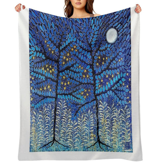 The Sky On A Summer Evening Plush Throw Blanket