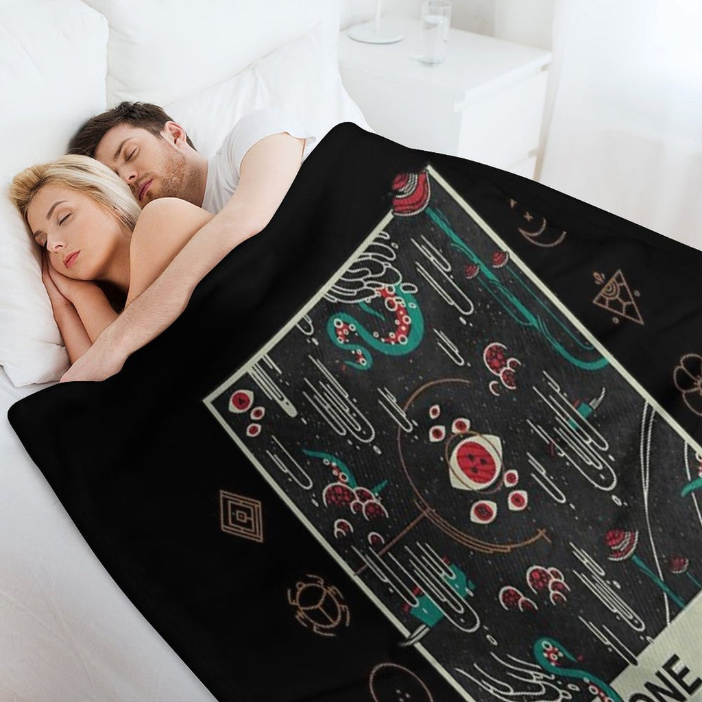 Cosmic Black Versatility Throw Blanket
