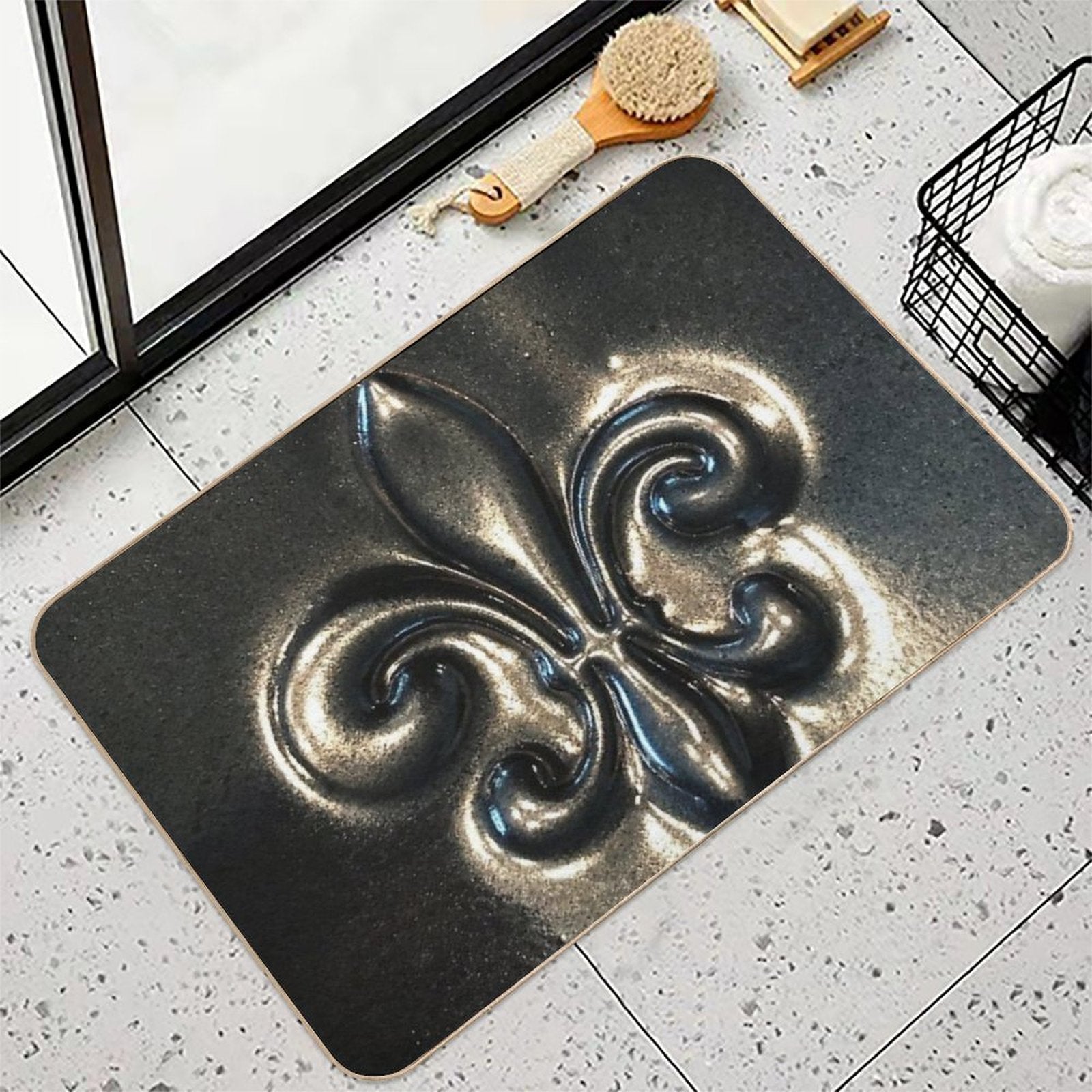 Fleur De Lis  Absorbent Bath Mat