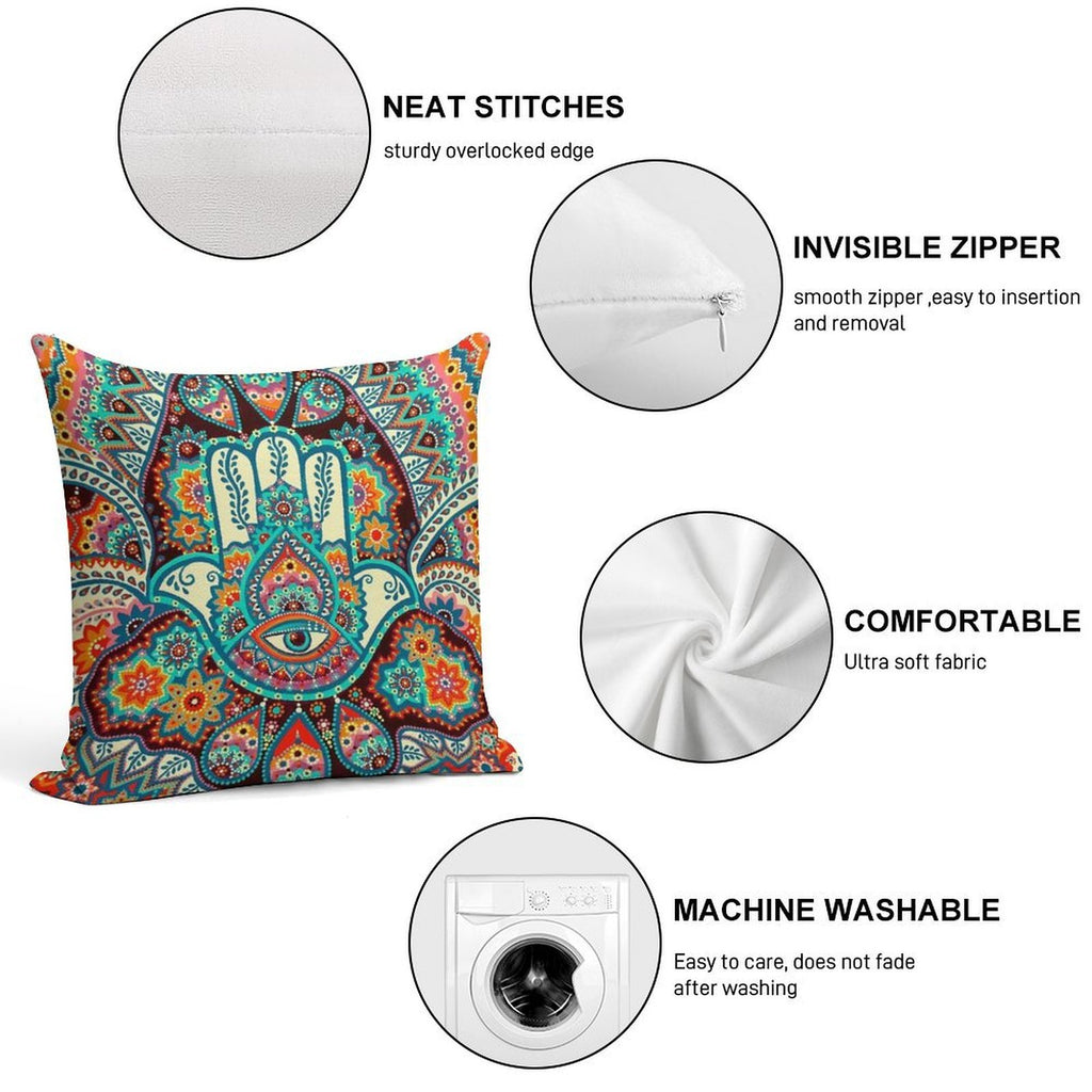 Hamsa Hand Soft Easy Maintenance Throw Pillow