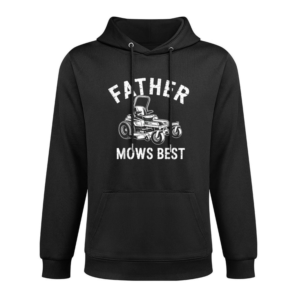 Father Mows Best Fathers Day Adjustable Hood Hoodie