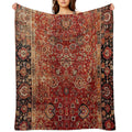 17th Century Afghanistan Rug Print Gift-ready Throw Blanket