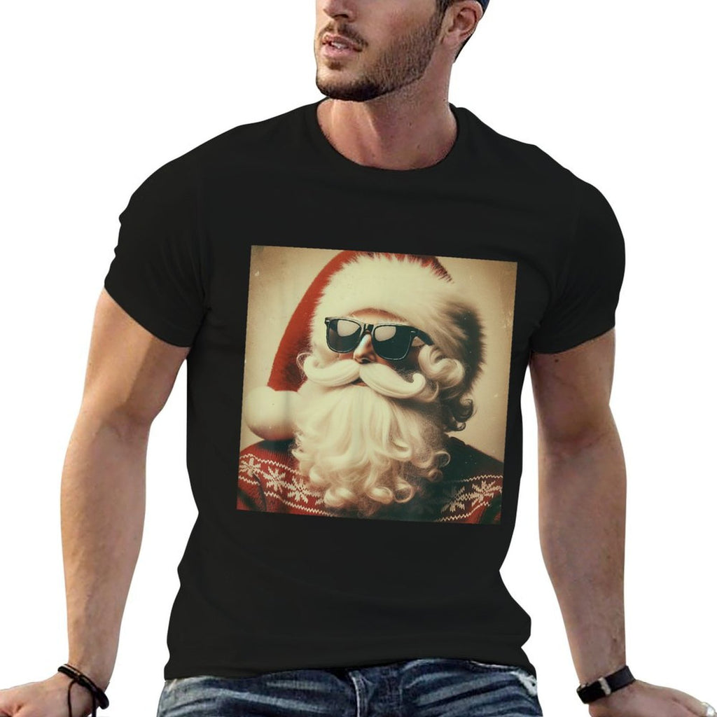 Vintage Santa Clausns Kids Boys Christmas Merry Rizzmas  Oversized Silhouette T-Shirt
