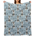 Love Black And White Miniature Schnauzer Anti-pilling Throw Blanket