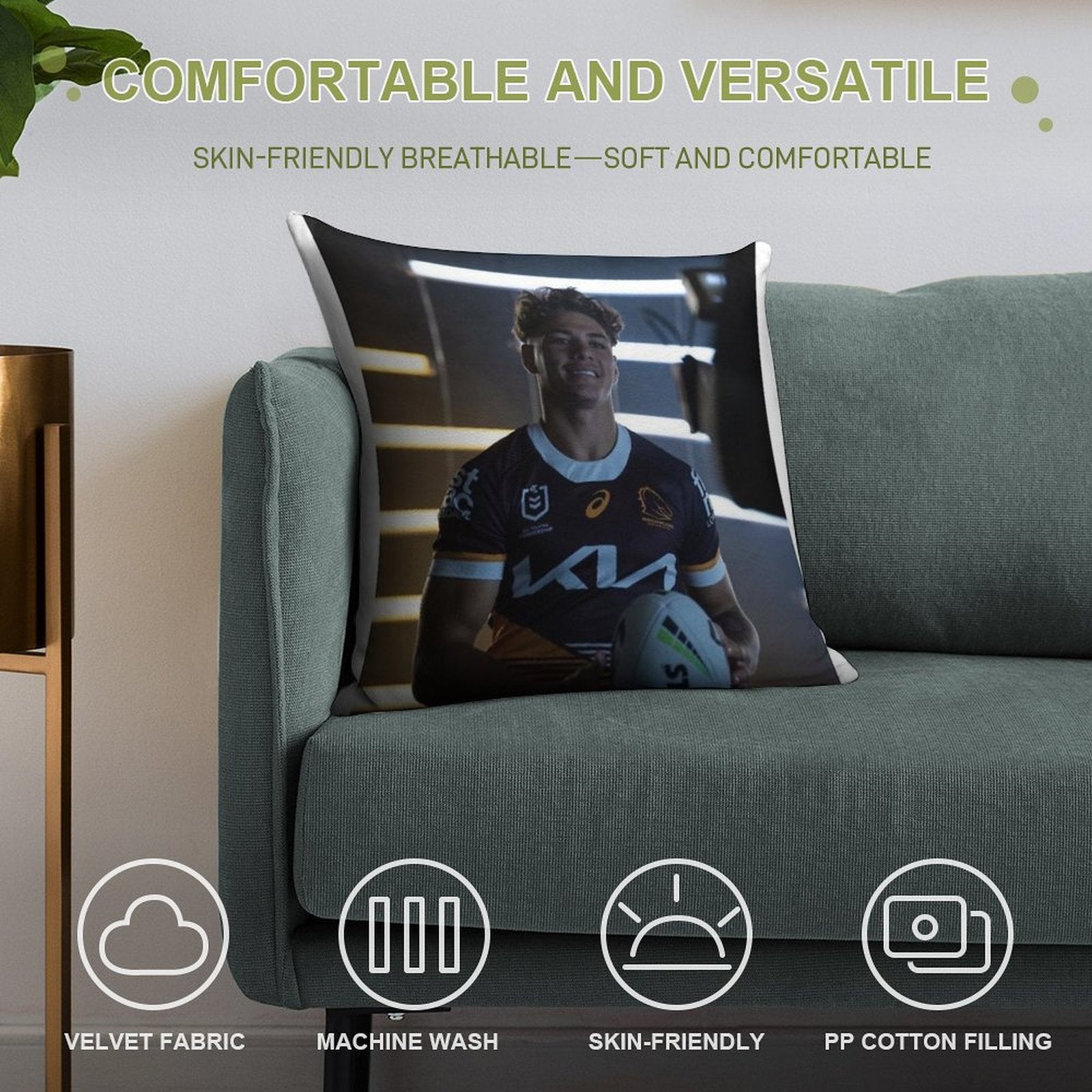 Reece Walsh Soft Home Decor Throw Pillow