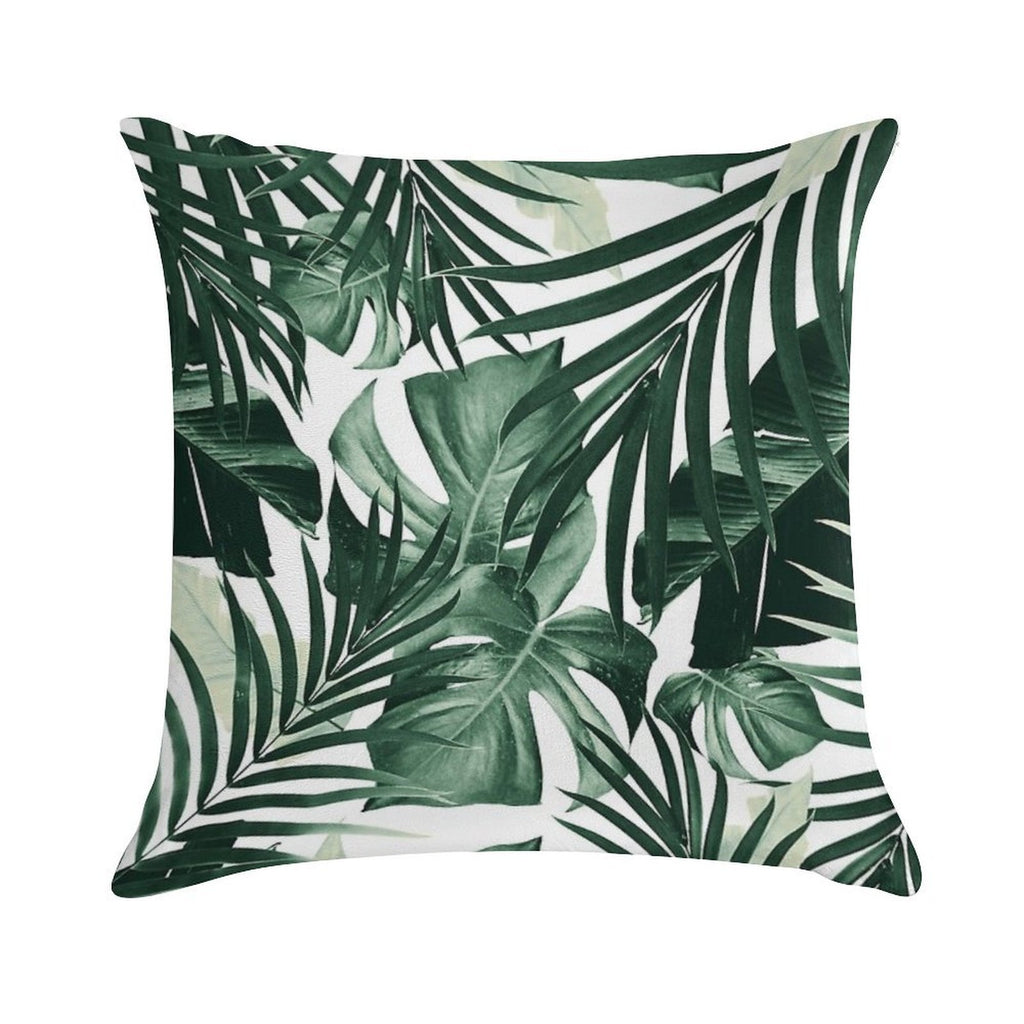 Tropical Jungle Leaves Pattern #4 #tropical #decor #art Soft Ultra-Soft Texture Throw Pillow