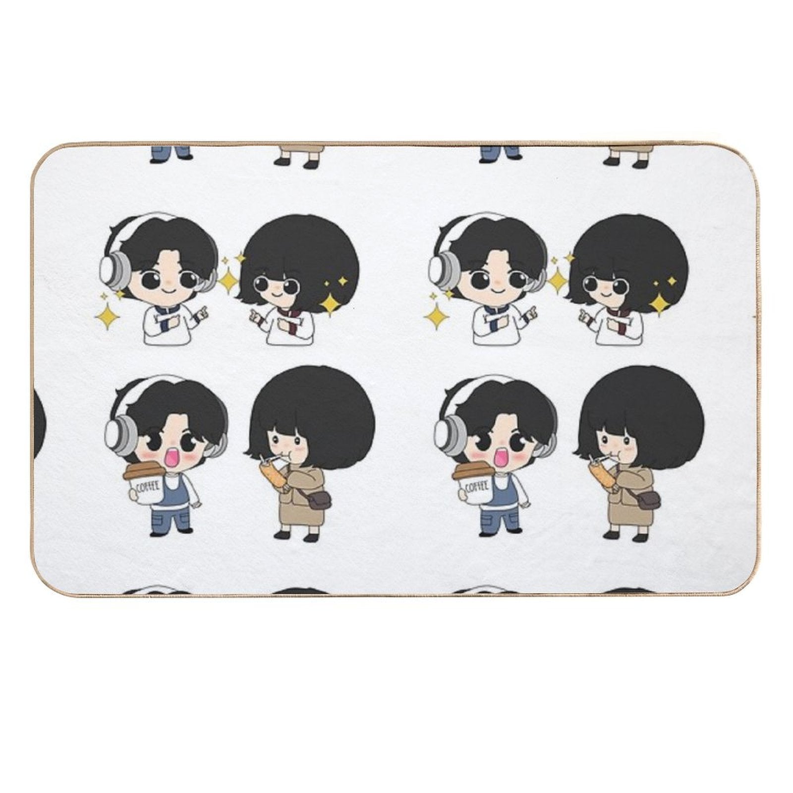 Extraordinary Attorney Woo Chibi Art  Toxin-Free Bath Mat