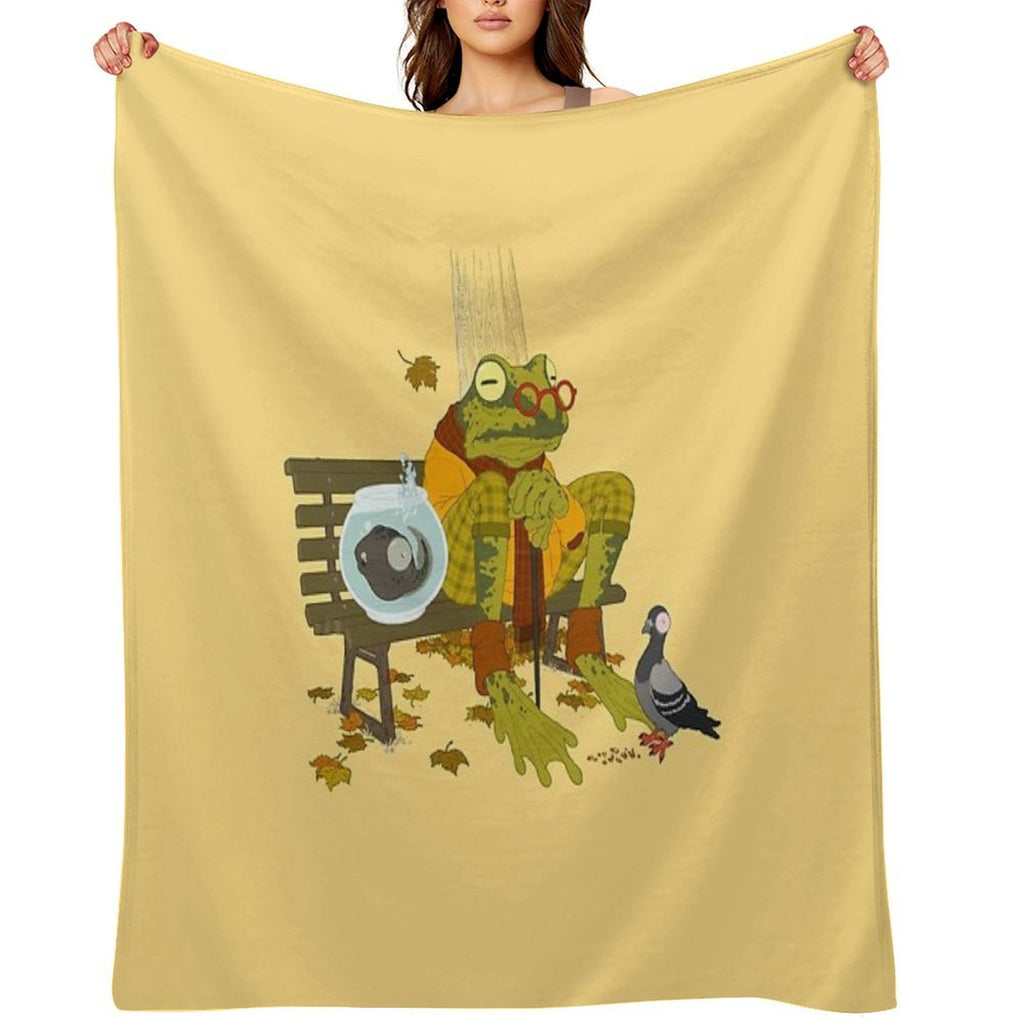 Day Out with Grandpa Travel-friendly Throw Blanket