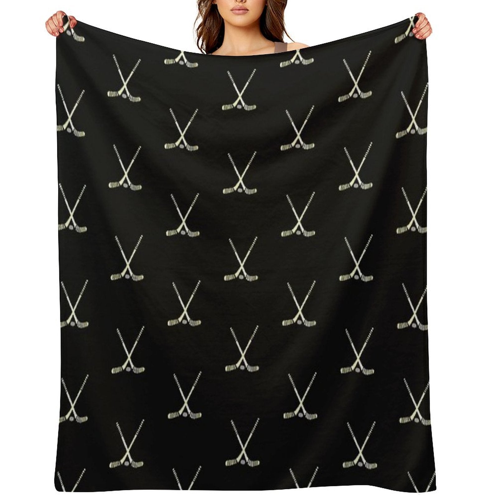 Hockey Sticks Travel-friendly Throw Blanket