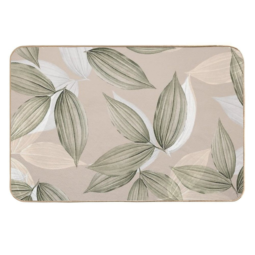 Tropical Leaves  Odorless Bath Mat