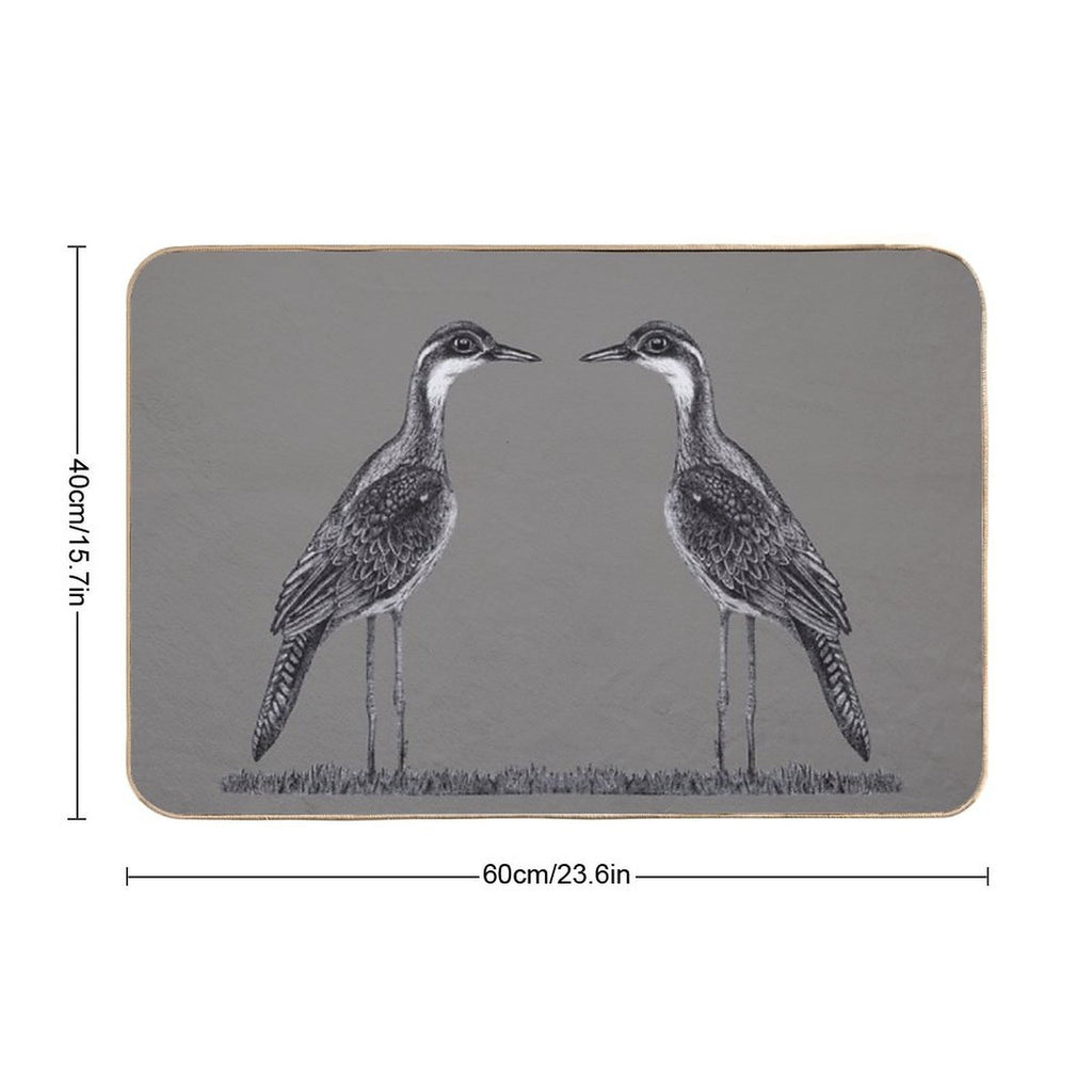 Bush Stone-Curlew  Dirt-Trapping Bath Mat