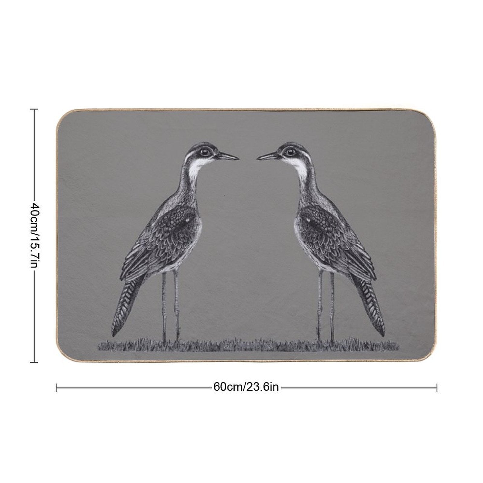 Bush Stone-Curlew  Dirt-Trapping Bath Mat